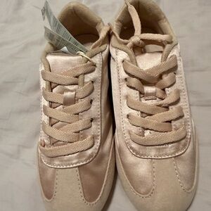 Zara Kids Satin Sneakers in ballet pink